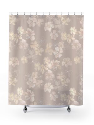 Shower Curtain- Plumeria Stamped Impressions